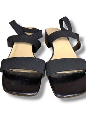 Y2K Classique 8 Wide Slip On Strappy Black Block Heels 1.5” Block Heel Classic